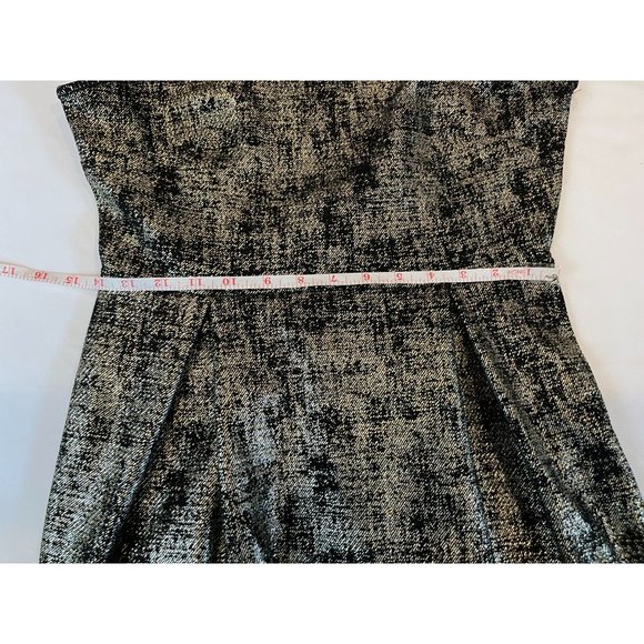 Soprano Womens Metallic Fit & Flare Mini Dress Spaghetti Strap Gray Black Size L - Picture 5 of 7
